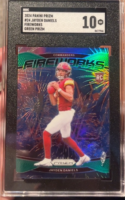 2024 Panini Prizm Fireworks #24 Jayden Daniels — front