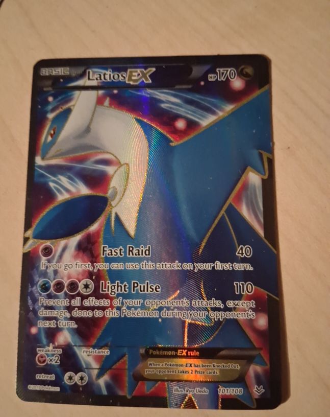 2015 Pokémon TCG Roaring Skies #101 Latios EX — front