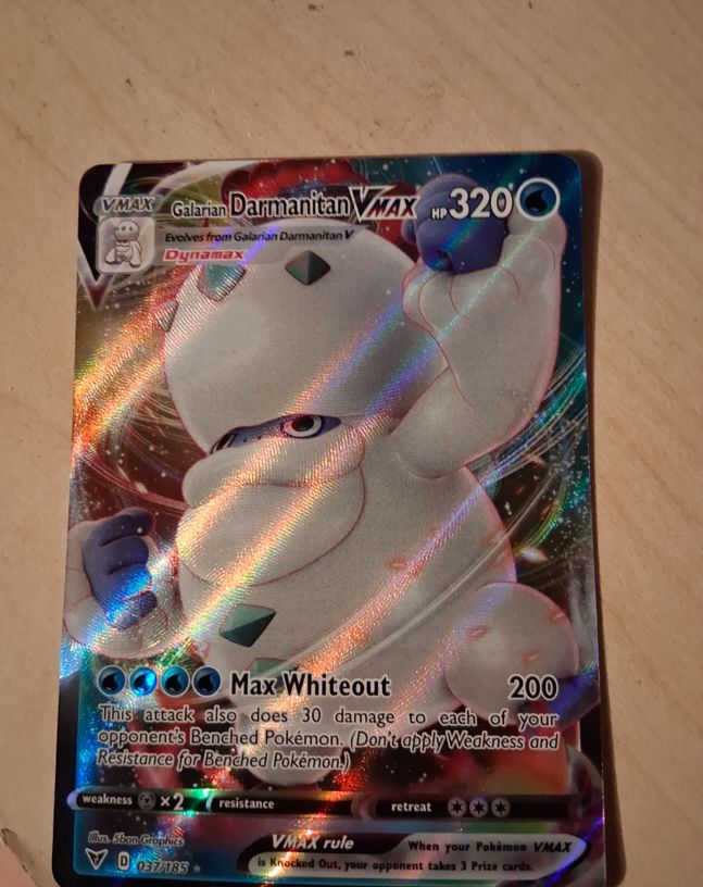 2020 Pokemon Sword and Shield Vivid Voltage #037 Galarian Darmanitan VMAX — front