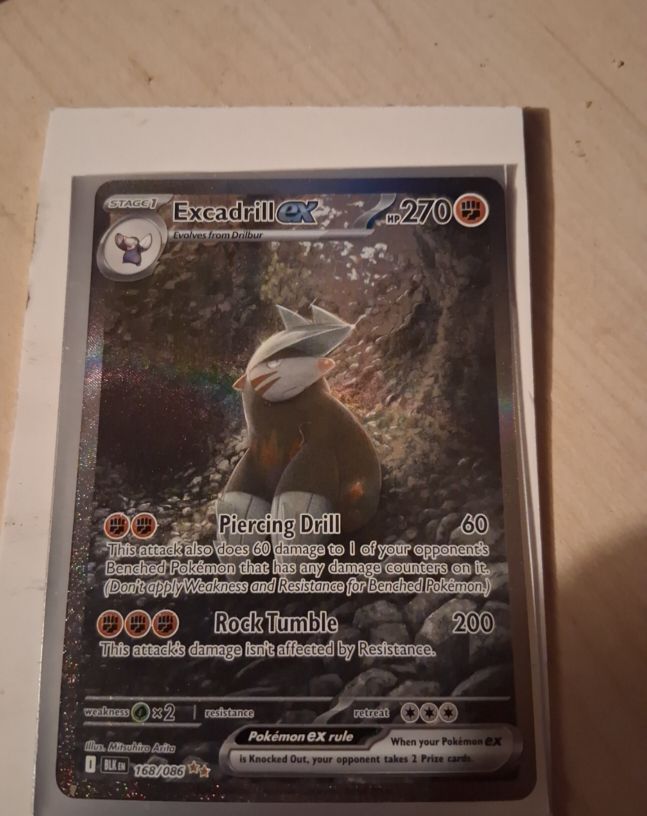 2022 Pokemon Scarlet & Violet Black Bolt Excadrill ex #168/086 — front