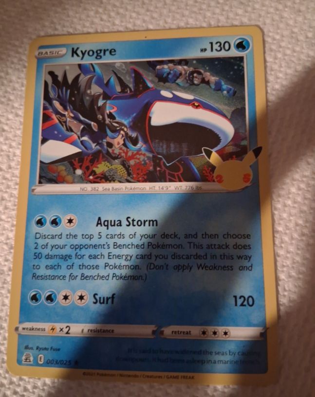 2021 Pokemon Celebrations #003 Kyogre — front