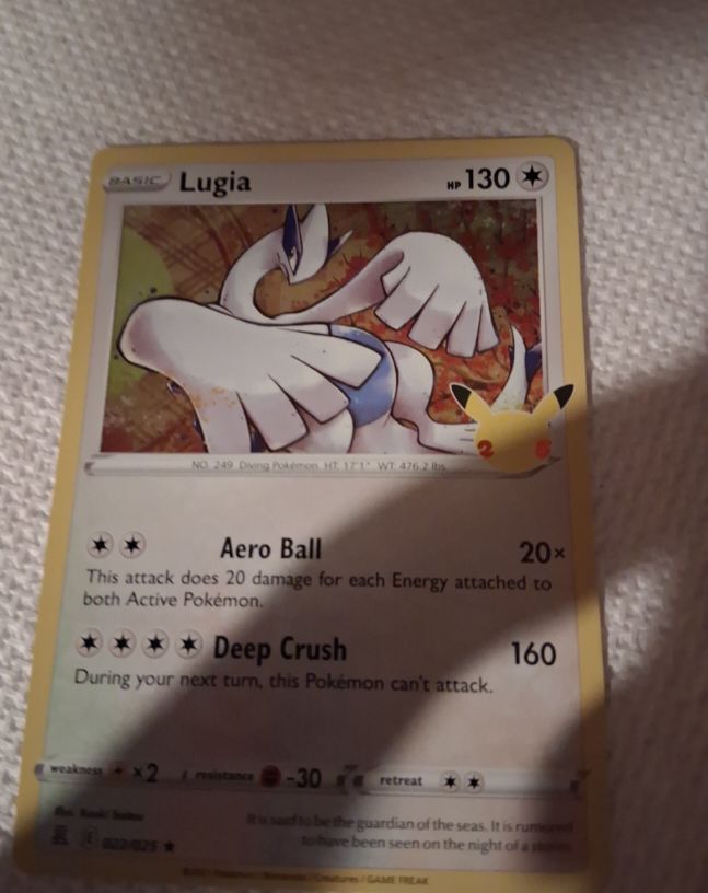 2021 Pokemon TCG Celebrations #022 Lugia — front