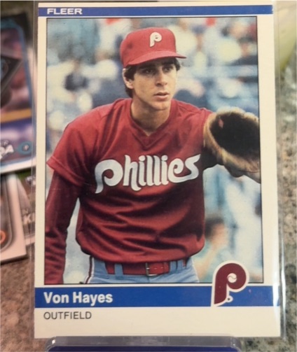 1984 Fleer #33 Von Hayes — front