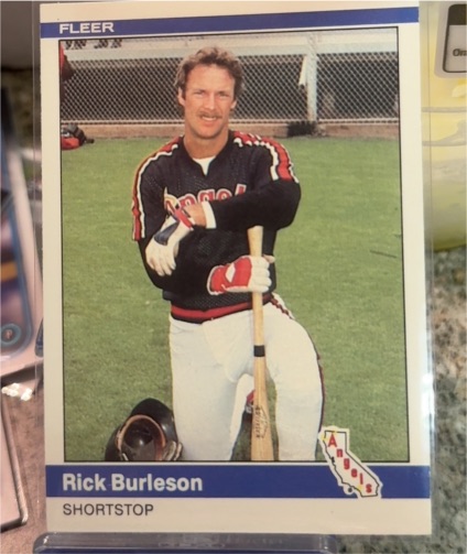 1984 Fleer #510 Rick Burleson California Angels — front