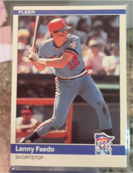 1984 Fleer #563 Lenny Faedo — front