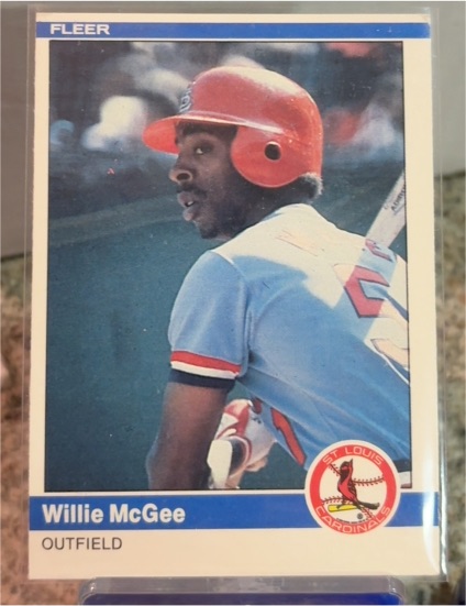 1984 Fleer #329 Willie McGee — front