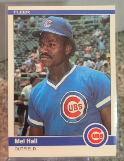 1984 Fleer #493 Mel Hall — front