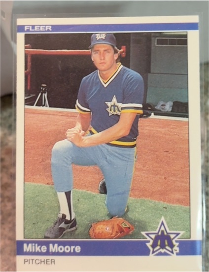 1984 Fleer #614 Mike Moore — front