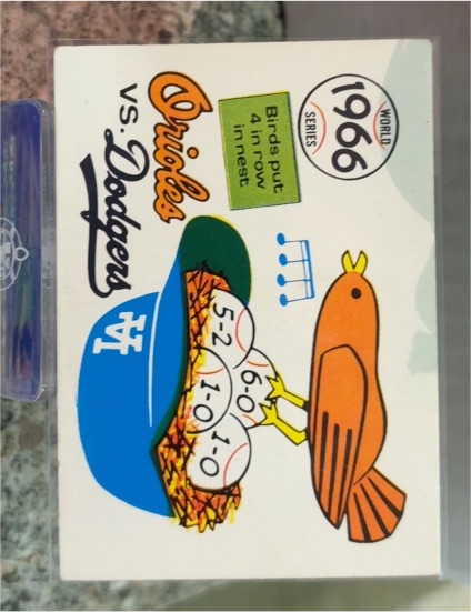 1970 Fleer Laughlin World Series #63 1966 Orioles vs Dodgers — front