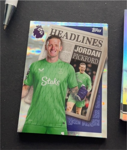 2025 Topps Premier League Headlines Jordan Pickford — front