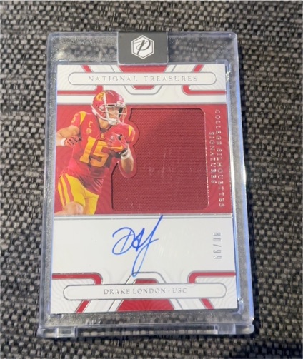 2022 Panini National Treasures Collegiate #Collegiate Drake London — front
