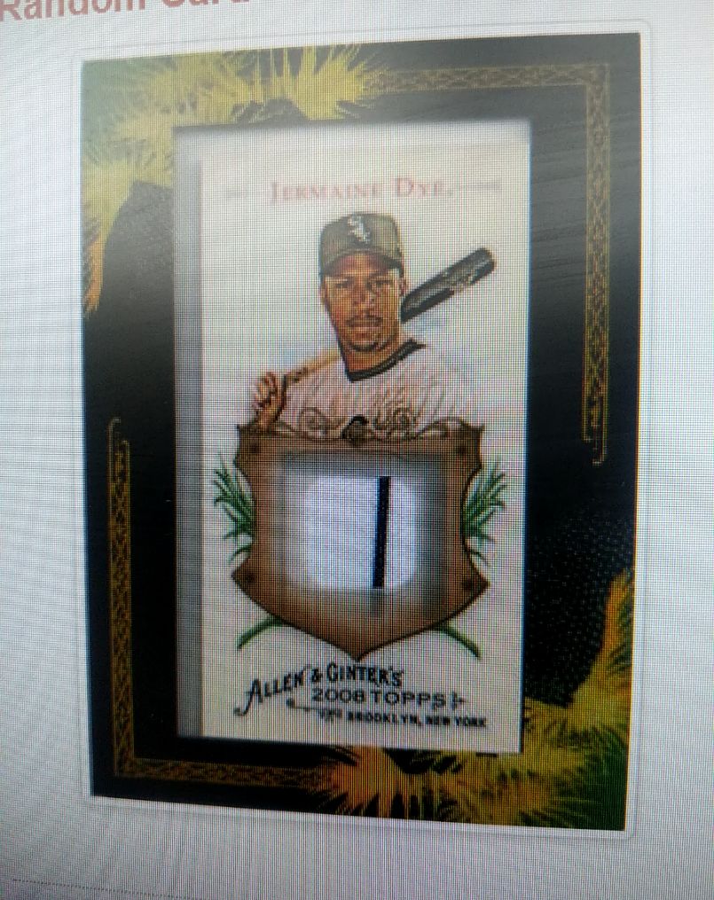 2008 Topps Allen & Ginter #AGR-JTD Jermaine Dye — front