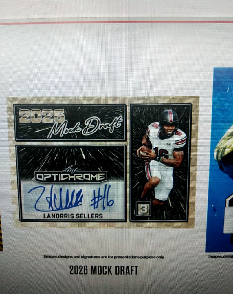 2026 Leaf Optichrome Mock Draft #3 Lanorris Sellers — front