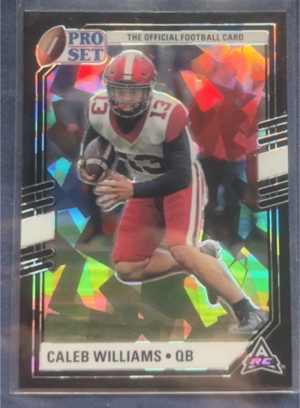 2022 Pro Set Purple Cracked Ice Caleb Williams RC — front