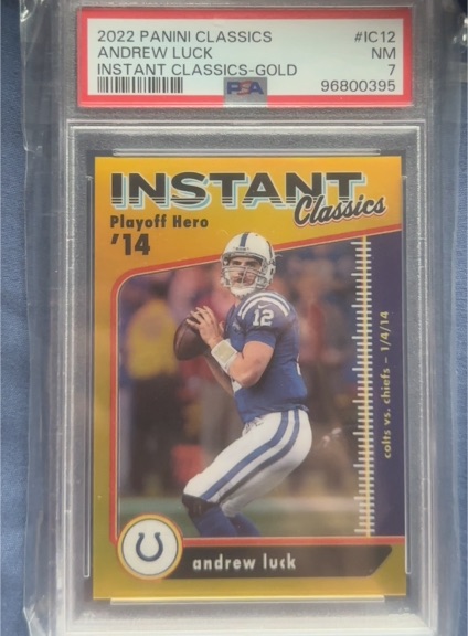 2022 Panini Classics #IC12 Andrew Luck Instant Classics Gold — front