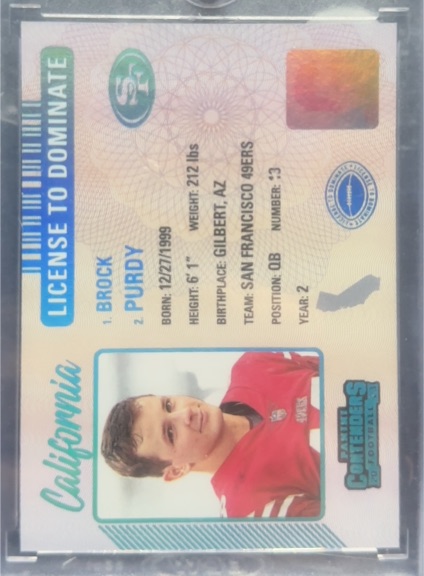 2023 Panini Contenders License To Dominate #3 Brock Purdy — front
