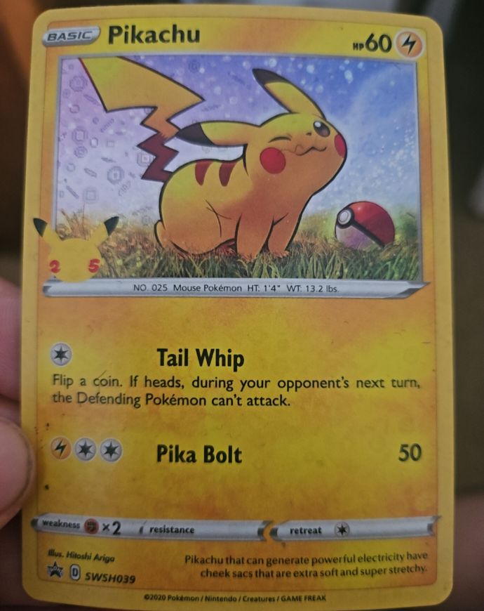 2020 Pokemon SWSH039 Pikachu — front