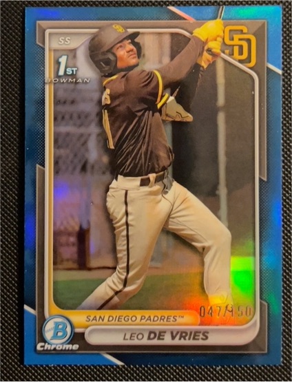 2024 Bowman Chrome #BCP-179 Leo De Vries — front