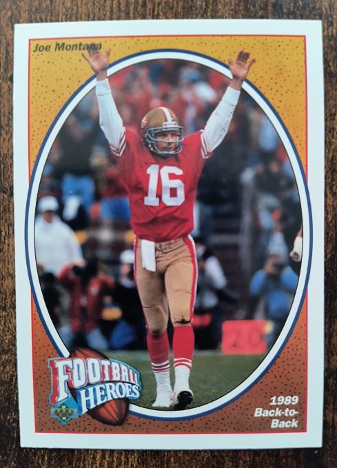 1991 Upper Deck #7 Joe Montana Football Heroes Joe Montana — front