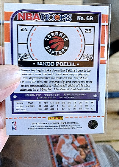 2024-25 Panini NBA Hoops Haunted Hoops #69 Jakob Poeltl — back