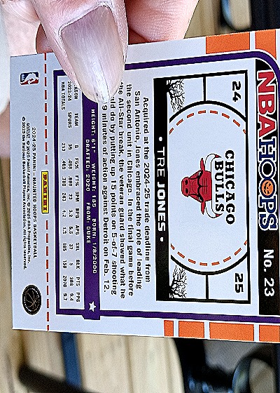 2024-25 Panini NBA Haunted Hoops #23 Tre Jones — back
