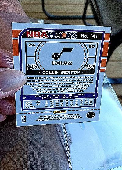 2024-25 Panini NBA Hoops Haunted Hoops #141 Collin Sexton — back