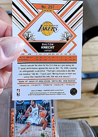 2024-25 Panini NBA Hoops #297 Dalton Knecht — back