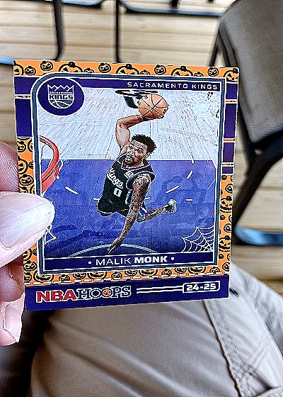 2024-25 Panini NBA Haunted Hoops Orange Pumpkin #58 Malik Monk — front