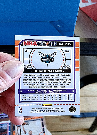 2024-25 Panini NBA Hoops #235 Tidjane Salaun — back
