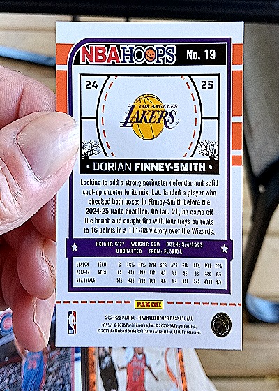 2024-25 Panini Haunted Hoops #19 Dorian Finney-Smith — back