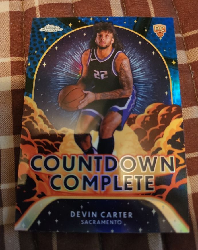 2024-25 Topps Chrome #CC-20 Devin Carter Countdown Complete — front