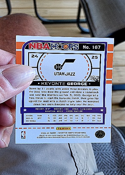 2024-25 Panini NBA Hoops #167 Keyonte George — back