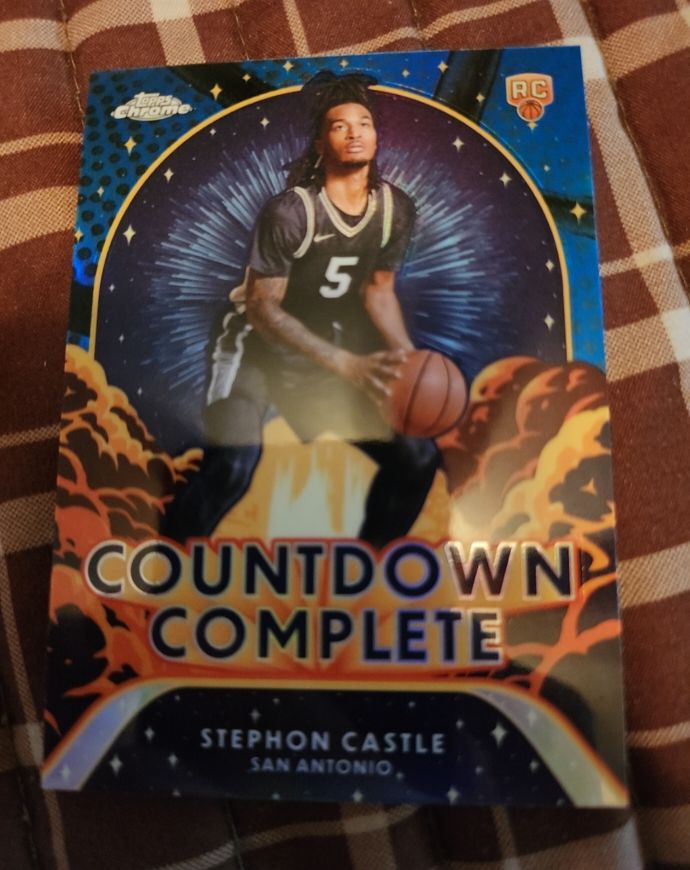 2024-25 Topps Chrome #CC-13 Stephon Castle Countdown Complete — front