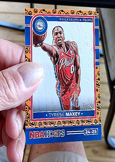 2024-25 Panini NBA Hoops #195 Tyrese Maxey — front