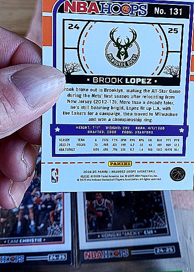 2024-25 Panini NBA Hoops #131 Brook Lopez — back