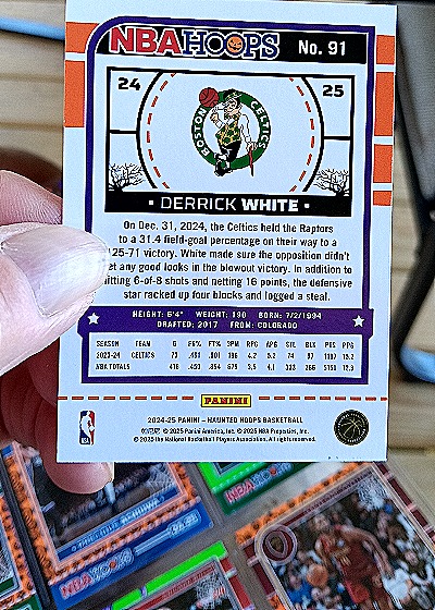2024-25 Panini NBA Haunted Hoops #24-25 Derrick White — back