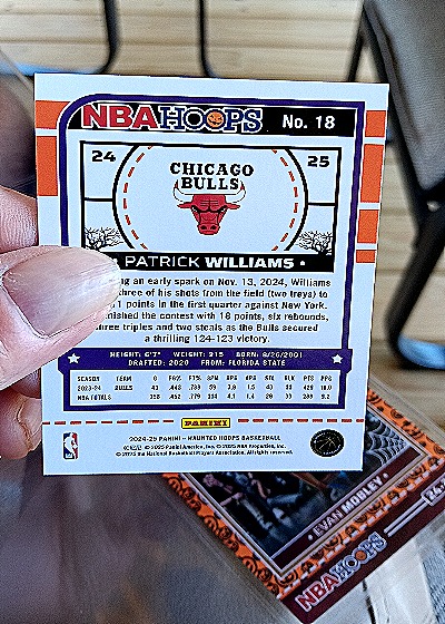 2024-25 Panini NBA Hoops #18 Patrick Williams — back