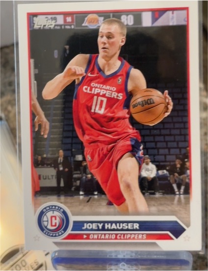 2023-24 Topps G-League #60 Joey Hauser Ontario Clippers — front