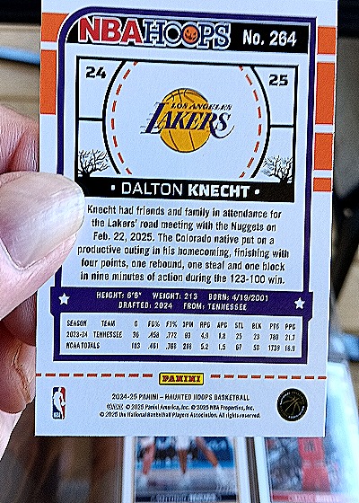 2024-25 Panini NBA Hoops #24-25 Dalton Knecht — back