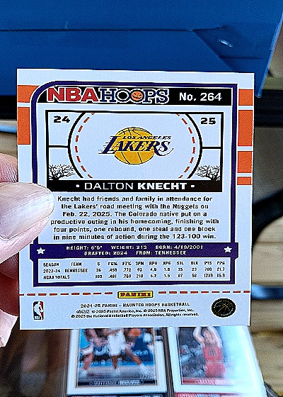 2024-25 Panini Haunted Hoops #264 Dalton Knecht — back