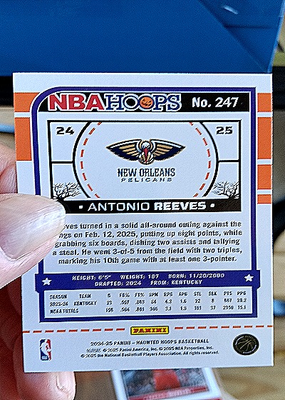 2024-25 Panini NBA Hoops #24-25 Antonio Reeves — back