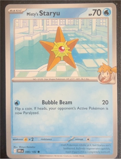 2025 Pokémon Destined Rivals #046 Misty's Staryu — front
