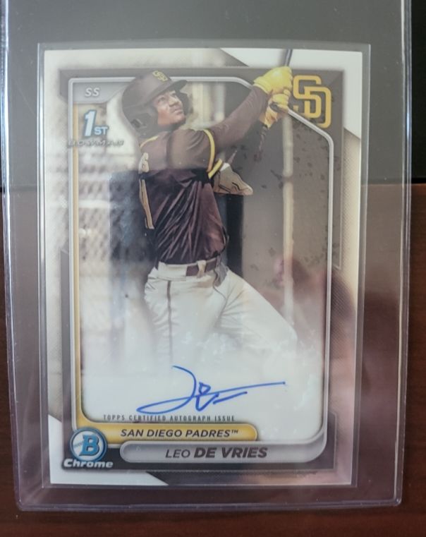 2024 Bowman Chrome #BCP-179 Leo De Vries — front