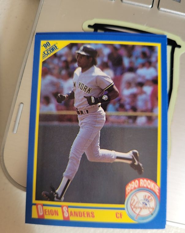 1990 Score #586 Deion Sanders — front