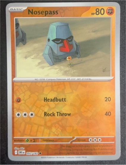 2025 Pokémon SV10: Destined Rivals #097 Nosepass — front