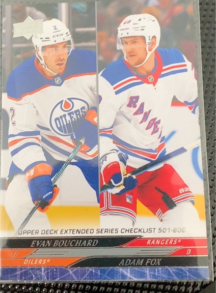 2024-25 Upper Deck Extended #699 Evan Bouchard / Adam Fox — front