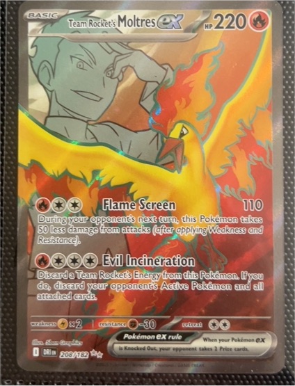2022 Pokémon SV10: Destined Rivals #208 Team Rocket's Moltres ex — front