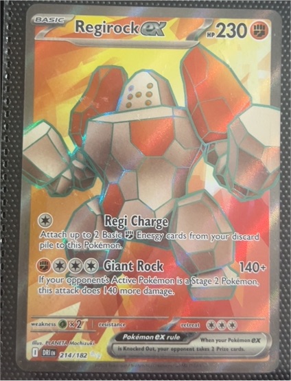 2025 Pokémon Regirock ex 214/182 Destined Rivals — front