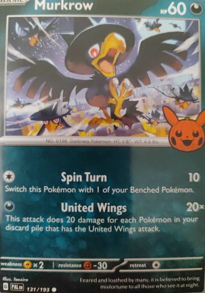2023 Pokemon Trick or Trade #131 Murkrow — front