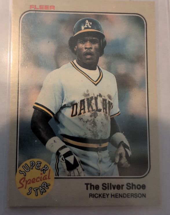 1983 Fleer #639 Rickey Henderson The Silver Shoe — front
